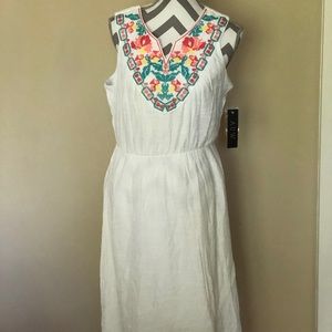 White embroidered summer dress!!